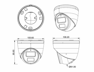 3MP 5MP 6MP 8MP单向音频转塔闭路电视圆顶摄像机原始设备制造商2.8毫米镜头安全知识产权摄像机 - Product Image 4