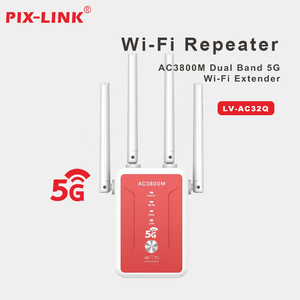 Fábrica Atacado PIX-LINK 5Ghz 3800Mbps Sem Fio de Longo Alcance Sinal Wi-Fi Repetidor 4G Amplificador de Rede Impulsionador Wi-Fi Extensor