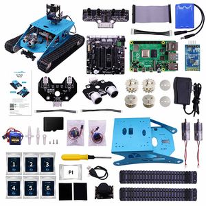 Yahboom Blue Aluminium legierung Himbeer Pi Roboter Kit Mit WiFi Videokamera für Raspberry Pi 4B unterstützt APP Fernbedienung