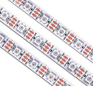 WS2812 Running Outdoor Led Strip Lights Waterproof 60 LEDs 12W/M <strong>RGB</strong> 5V <strong>Input</strong> Voltage WiFi Remote <strong>Control</strong> - Product Image 2