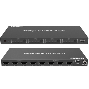 18Gbps 4x4 <strong>HDMI</strong> <strong>Matrix</strong> <strong>Switcher</strong> Support <strong>hdmi</strong> Downscaler with Audio Extractor - Product Image 2