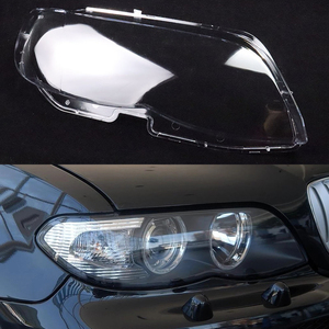 車のヘッドライトレンズBMW X5 E53 2004 2005 2006 2007年用カーヘッドライトヘッドライトレンズ自動シェルカバードライバー & 助手席側