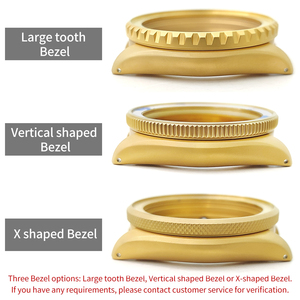 Vỏ đồng hồ SKX Classic mạ vàng mờ, vị trí núm <span class=keywords><strong>3</strong></span> giờ, dành cho SKX007 009, phù hợp với máy NH35 NH36, vòng bezel, núm chỉnh, phụ kiện độ chế. - Product Image 2