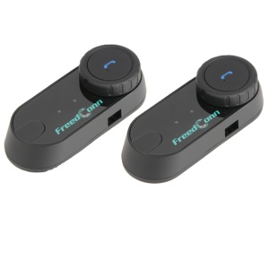 FreedConn Sistema de Comunicación VB, Auriculares con Bluetooth para Casco de Motocicleta, Intercomunicador FM de 800M, 2 a 3 Pilotos - Product Image 2