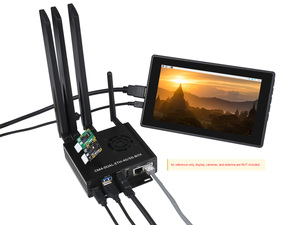 Mini-computer Dual Gigabit Ethernet 5G/4G basato sul modulo di calcolo Raspberry Pi 4 (non incluso), custodia in metallo, con ventola di raffreddamento - Product Image 5