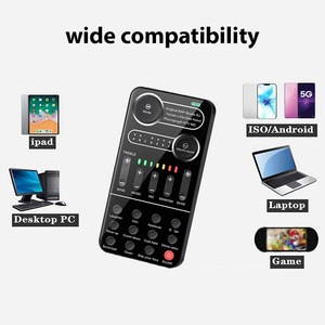 Voice Changer Portable External Live Sound Card Set with 9 Sound Effects Colorful Light Mini Live Broadcast Microphone Sound - Product Image 3