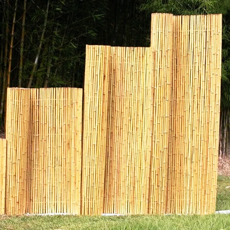 Boa olhar cerca de privacidade diy privacidade cerca de bambu personalizado ao ar livre fendas de bambu