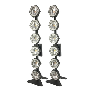 6-Line Hexagon Retro COB Pixel Blinder Light 6*144pcs <strong>RGB</strong> <strong>LED</strong> for DJ Stage Club Lighting Vintage 6-Eyes <strong>LED</strong> Stage Light - Product Image 1