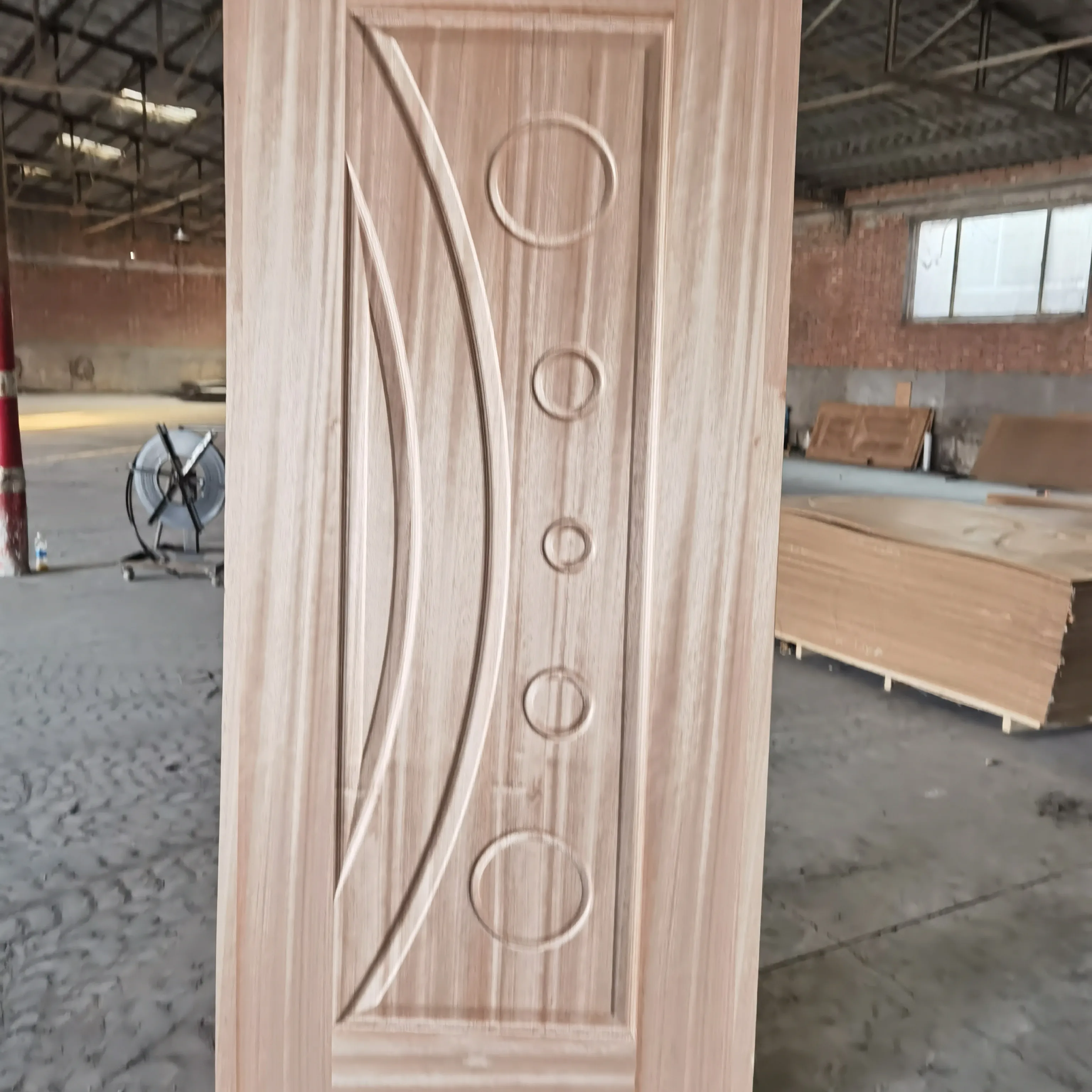 3mm Design Moderne Portes Prémontées à Noyau Creux Intérieur Hdf Moulé Panneau de Peau pour Appartement