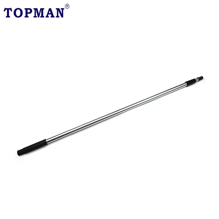 TOPMAN 2 mètres 2 sections tige d'extension en aluminium tige télescopique 2 en 1 filetage avec tête de pointe pôle d'extension de peintre