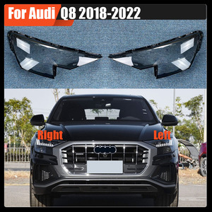 עבור audi <span class=keywords><strong>q8</strong></span> 2018-2022 כיסוי העדשה שקוף פנס מעטפת מעטפת plexiglass להחליף אהיל המקורי