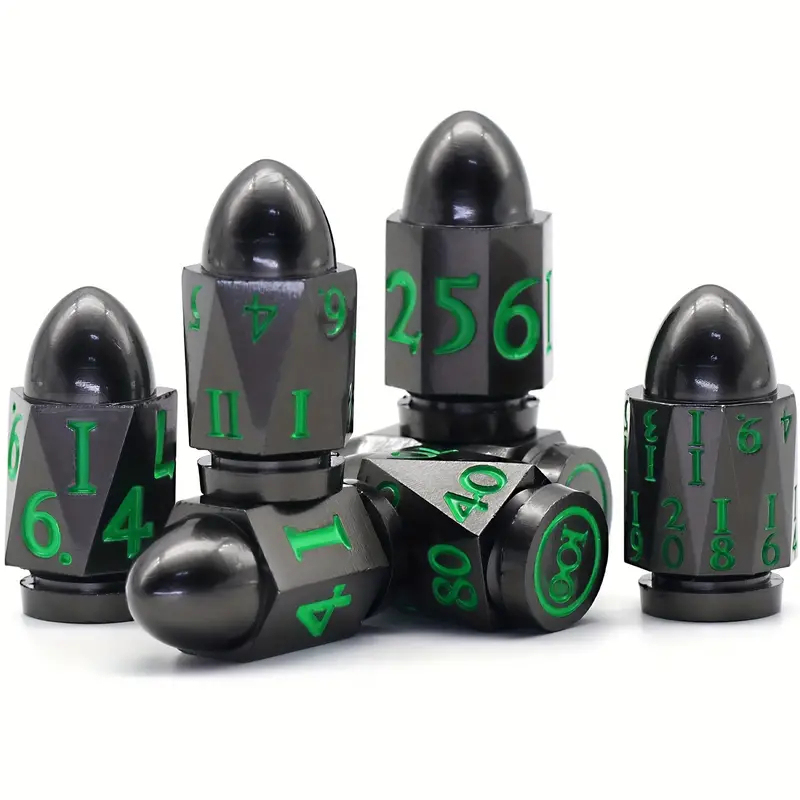 Negro con números verdes