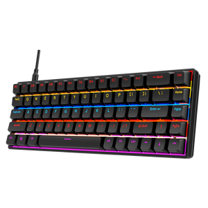 Teclado mecánico personalizado Mini 68 teclas 3 modos QWERTY RGB retroiluminado eje rojo Teclado mecánico inalámbrico para juegos para escritorio - Product Image 3