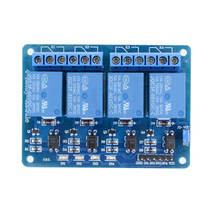 Modulo relè a 4 vie 5v scheda blu optoaccoppiatore isolamento perno laterale intestazione PLC scheda di controllo del driver modulo - Product Image 1
