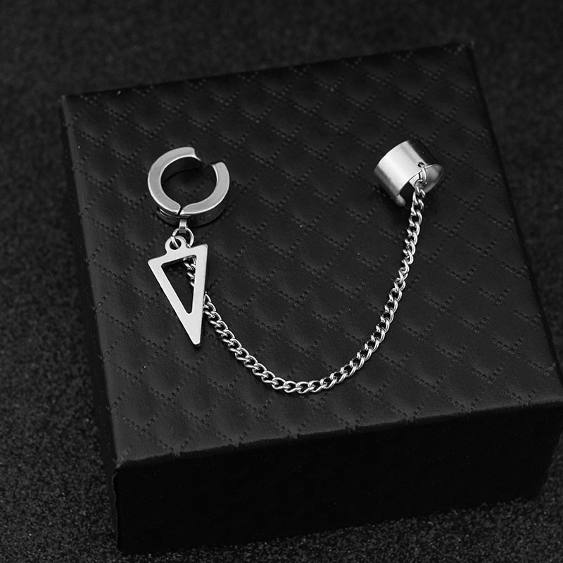 E053-Silver9 para 2 pendientes de clip (1 pieza)