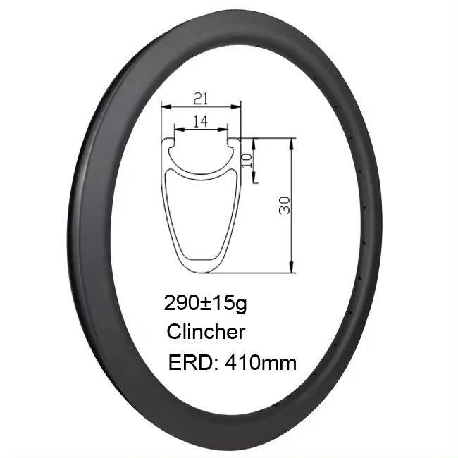 Llantas de bicicleta plegables de fibra de carbono de 20 ", 30mm de profundidad, 21mm de ancho, llantas para cubierta de freno en V, llantas de 20" 451, ruedas de bicicleta BMX