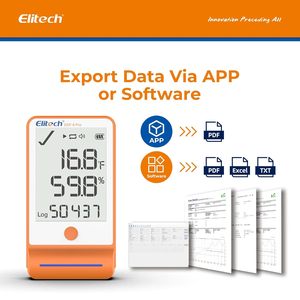 Elitech-Grabadora DE DATOS resistente al agua, multiusos, USB, temperatura, humedad, monitor, medidor, registrador de datos