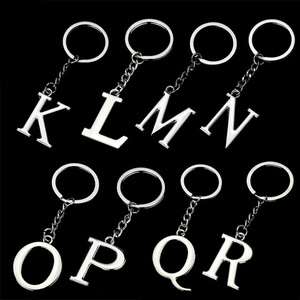 A-Z alfabe mektuplar kolye anahtarlık 26 İlk mektup Charm alaşım Metal anahtarlık ile özel Logo - Product Image 4