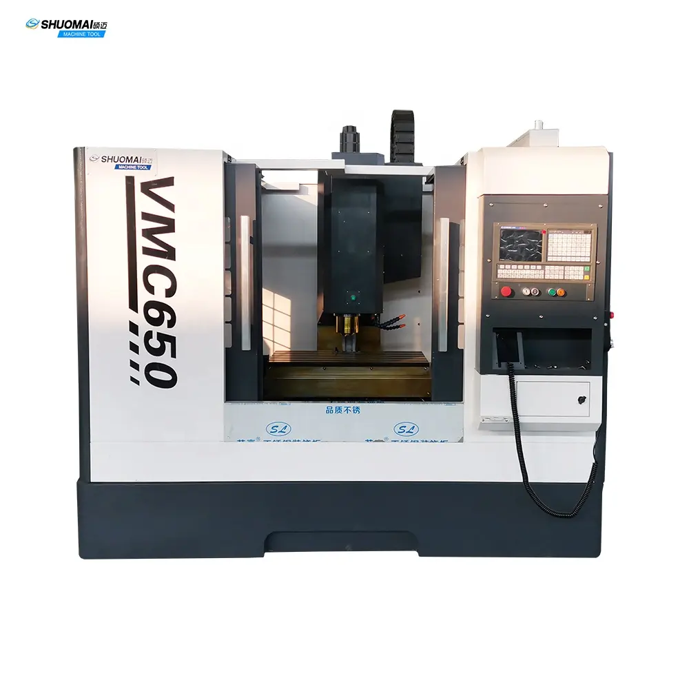 Vmc650 alta precisão pequeno vertical da máquina de fresagem cnc centro com o eixo da força e do eixo de força