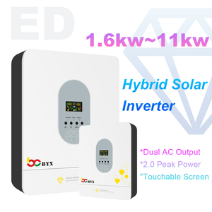 Inversor solar híbrido de 6kW con pantalla a color, entrada fotovoltaica amplia, salida de CA dual, controlador MPPT de rango monofásico de 3kW-11kW