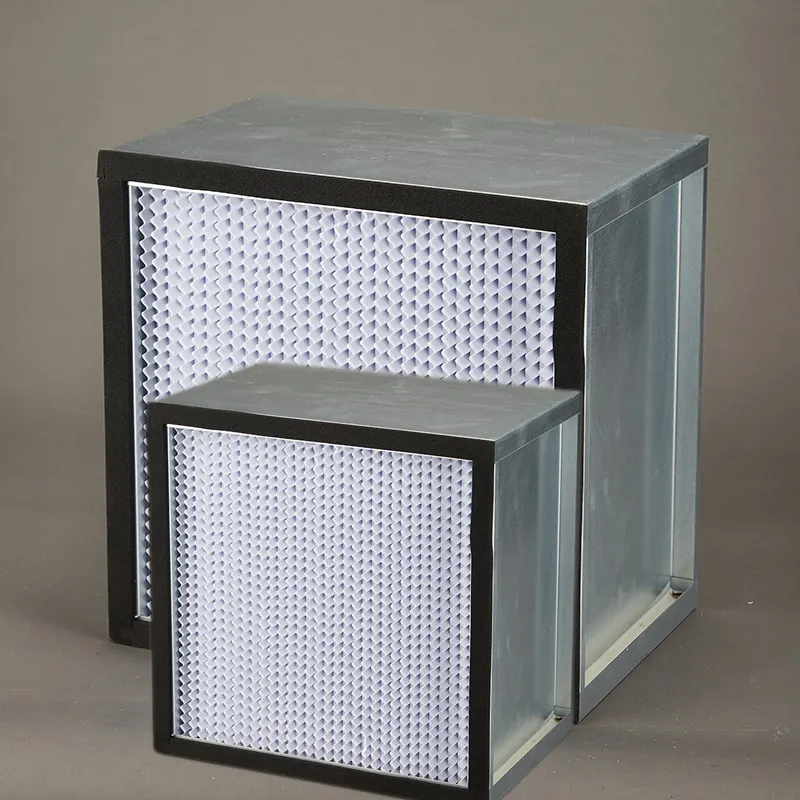 Aluminiumplatte Hochtemperatur-HEPA-Filter tief gefalteter Trennstoff laminare Durchflusskappe H13 H14 HEPA-Filter