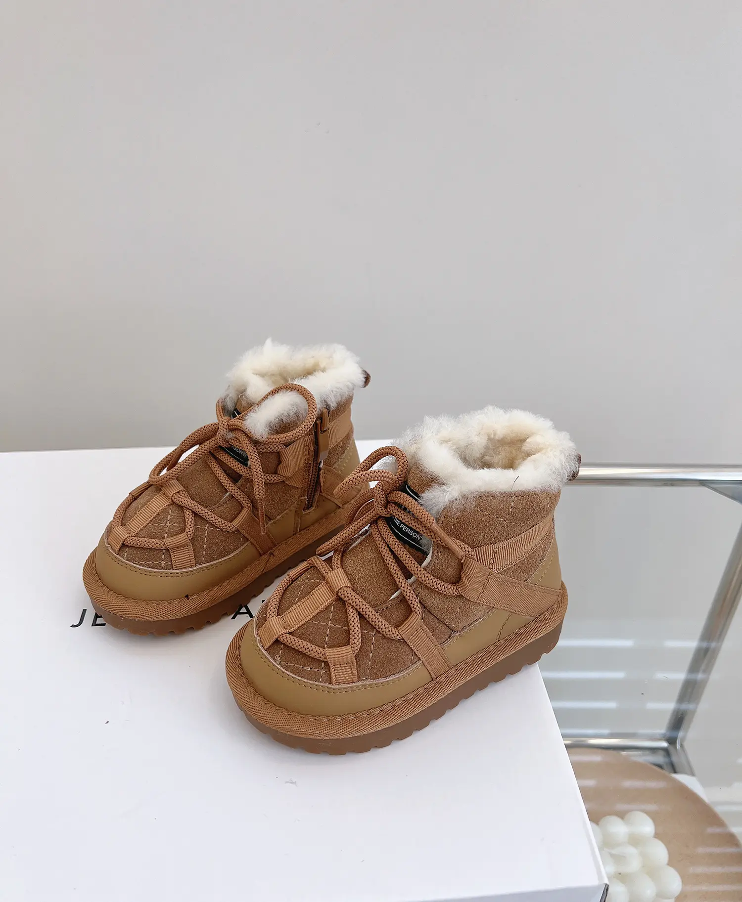 Sepatu bot katun tebal anak-anak, sepatu bot salju hangat musim dingin 2023 untuk bayi