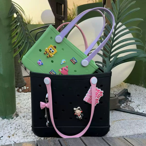 Neues Design EVA wasserdichte Strand tasche mit großer Kapazität Bogg Tote Handtasche mit Ablauf löchern für Familien-Picknick-Boots ausflüge Pool Party