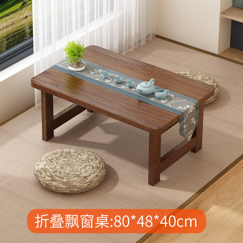 Encantadora mesa plegable para ventana salediza - Color nogal (80*48*40)
