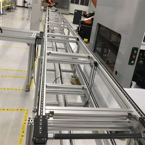 Sistema de transferencia de paletas Cadena automática de doble velocidad Transportador de cadena de rodillos de flujo libre de aluminio para sistema de manipulación de paletas - Product Image 5