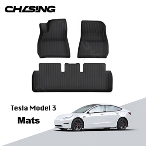 Kaliteli iç aksesuarları gövde <span class=keywords><strong>Mat</strong></span> arka koltuk Tesla modeli 3 Model3 için arka kapak araba paspaslar