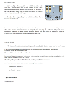 Ad alte prestazioni a basso consumo energetico 24GHz FMCW modulo lampione stradale a risparmio energetico sensore Radar di controllo - Product Image 3