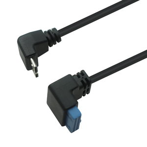 <span class=keywords><strong>USB</strong></span>微型<span class=keywords><strong>3.0</strong></span>主板20针至<span class=keywords><strong>USB</strong></span>微型<span class=keywords><strong>3.0</strong></span> b型公数据线90度弯头适配器电缆DIY打印机盒适配器
