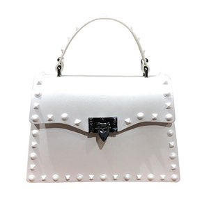 Wholesale Candy Color Jelly <strong>Bag</strong> Purses Handbags Women Neon Black White Jelly Purse