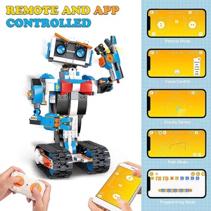 Uzaktan kumandalı Robot kiti yapı taşı setleri çocuklar için programlanabilir Robot DIY yapı kiti kök eğitim Robot