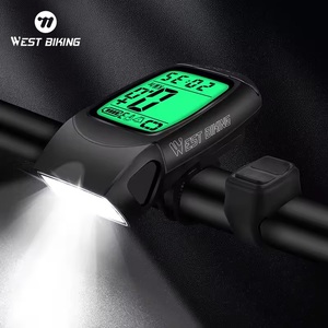 WEST BIKING-ordenador para bicicleta 3 en 1, claxon inalámbrico, pantalla grande, multifuncional, funciona fácilmente - Product Image 1