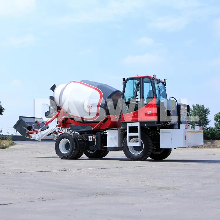 Factory price concrete mixer truck dimensions self-loading concrete mixer truck in China