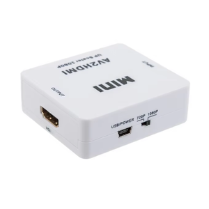 Caja Convertidora de mini AV a HDMI de suministro de fábrica al por mayor SENYE para entrada RCA compuesta analógica a HDMI