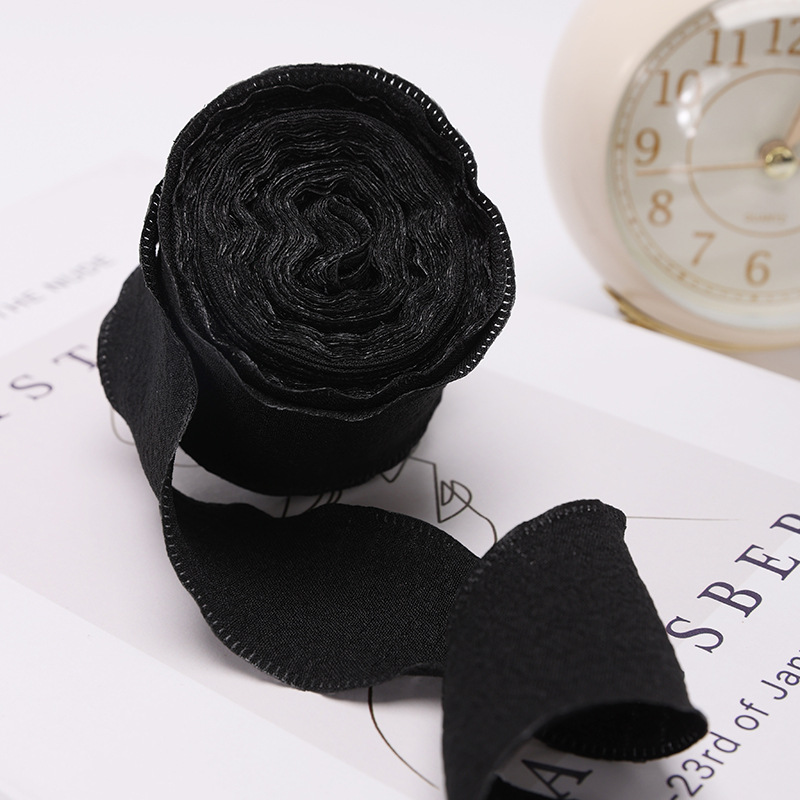 Negro, 4 cm * 10 yardas, sin tarjeta de papel y sin embalaje.