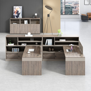 定制办公家具书桌工作站现代四座组合员工办公电脑桌套装 - Product Image 4