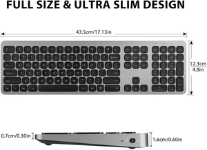 Teclado inalámbrico de marca personalizada de fábrica, teclado de tamaño completo para computadora de 2,4 Ghz para PC, portátil, oficina en casa - Product Image 5