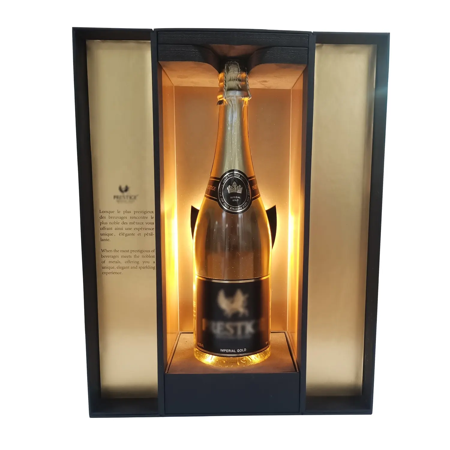 Confezione regalo per bottiglia di liquore personalizzata di alto livello scatola di vino di Vodka di Whisky di Brandy di lusso