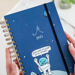 B5 Hard bound Wire-O Bound Wöchentlicher Tages planer Journal Agenda Spiral Notebook mit buntem Index Tab Divider - Product Image 4