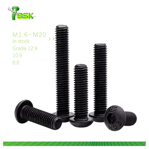 Altıgen soket düğme başlı vidalar sınıf 2.9 10.9 8.8 siyah oksit iso 7380 vida - Product Image 6