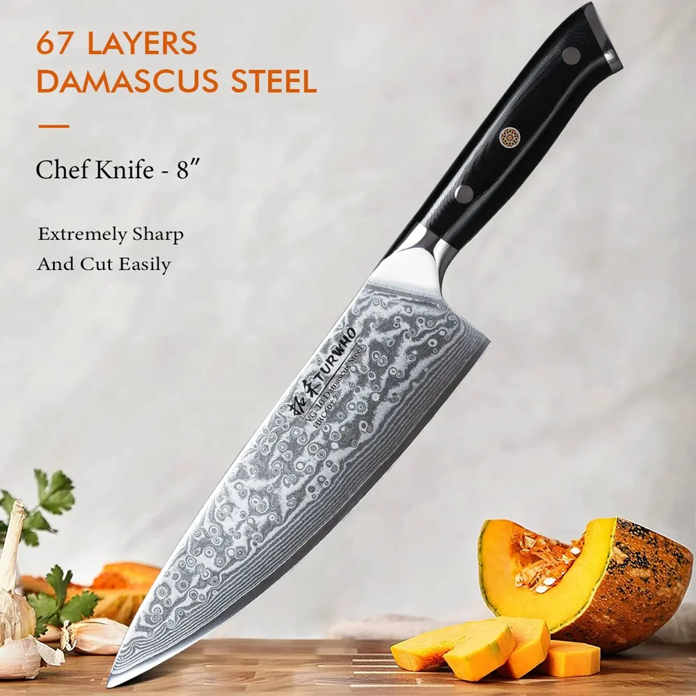 Factory Direct Sales Professional 8 Inch Damascus Chef Knife