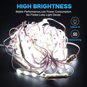 ไฟ LED โมดูล LED 3ดวง SMD2835 12V 1.2W โมดูลไฟ LED สีขาว IP68กันน้ำสำหรับกล่องไฟป้ายตัวอักษร