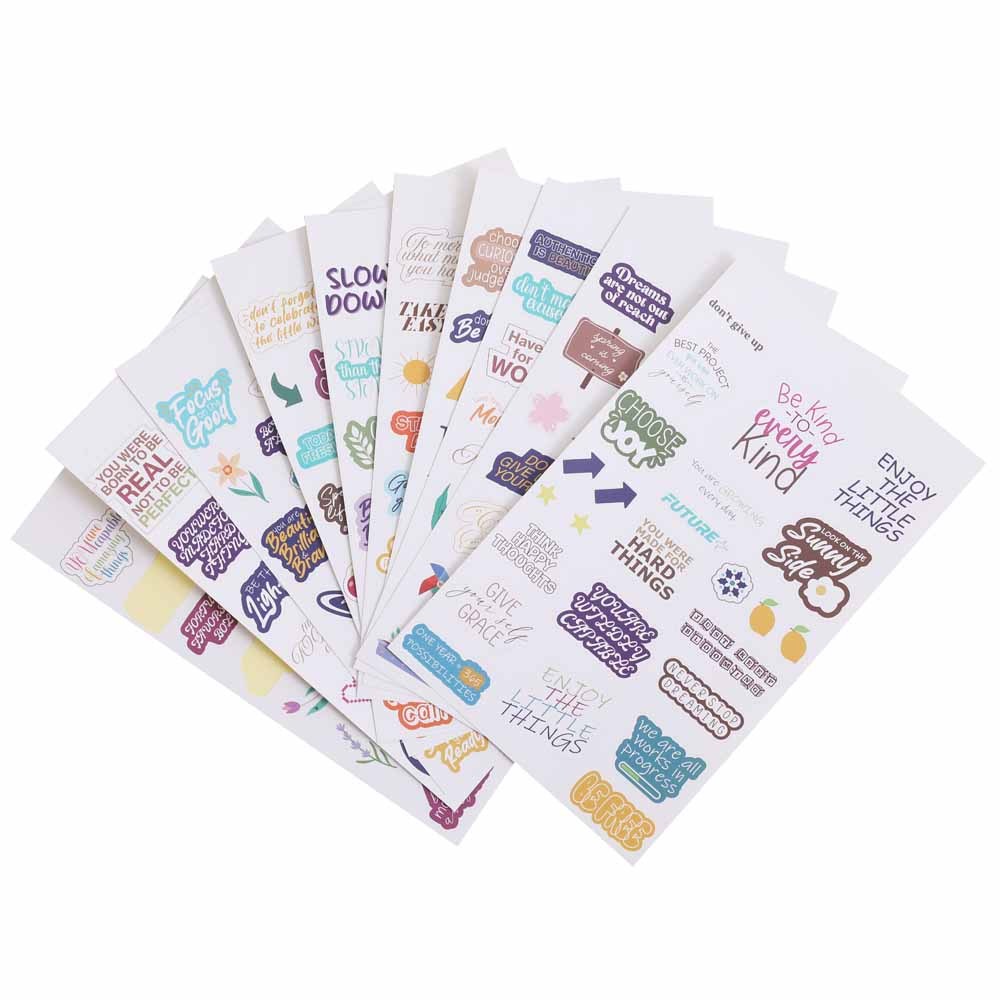 Colorful-Calligraphy Sticker Set