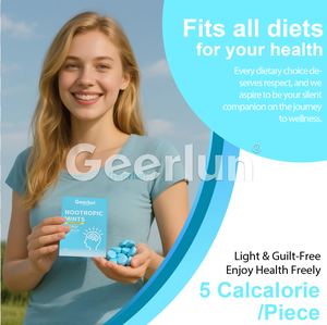 OEM đường miễn phí năng lượng L-theanine bạc hà bổ sung vitamin B6 B12 nootropic năng lượng và tập trung nhai kẹo cao su - Product Image 4