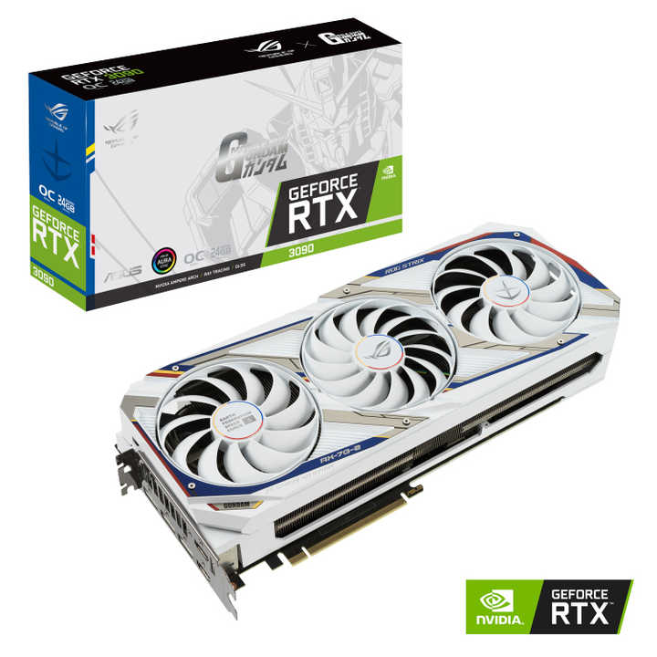 ASUS NVIDIA ROG STRIX RTX3090 GUNDAM EDITION Used Graphics Card 