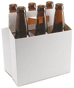 瓦楞纸板6包瓶啤酒托架包装盒