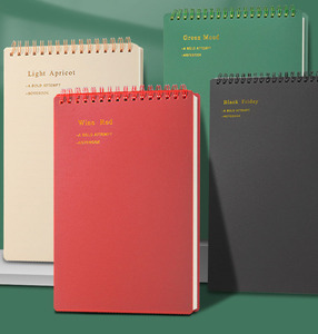 <strong>A5</strong> A6 B5 Retro <strong>PP</strong> Hard Cover Flip up Top Double Coil Grid Horizontal Line <strong>Custom</strong> Register Paper White Spiral Student <strong>Notebook</strong> - Product Image 1